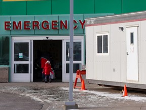 A trailer for more space outside the emergency room at Alberta Children's Hospital.